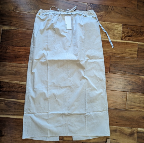 NWT Reformation Midi Tie Waist Skirt - Oat - Medium - Picture 4 of 9